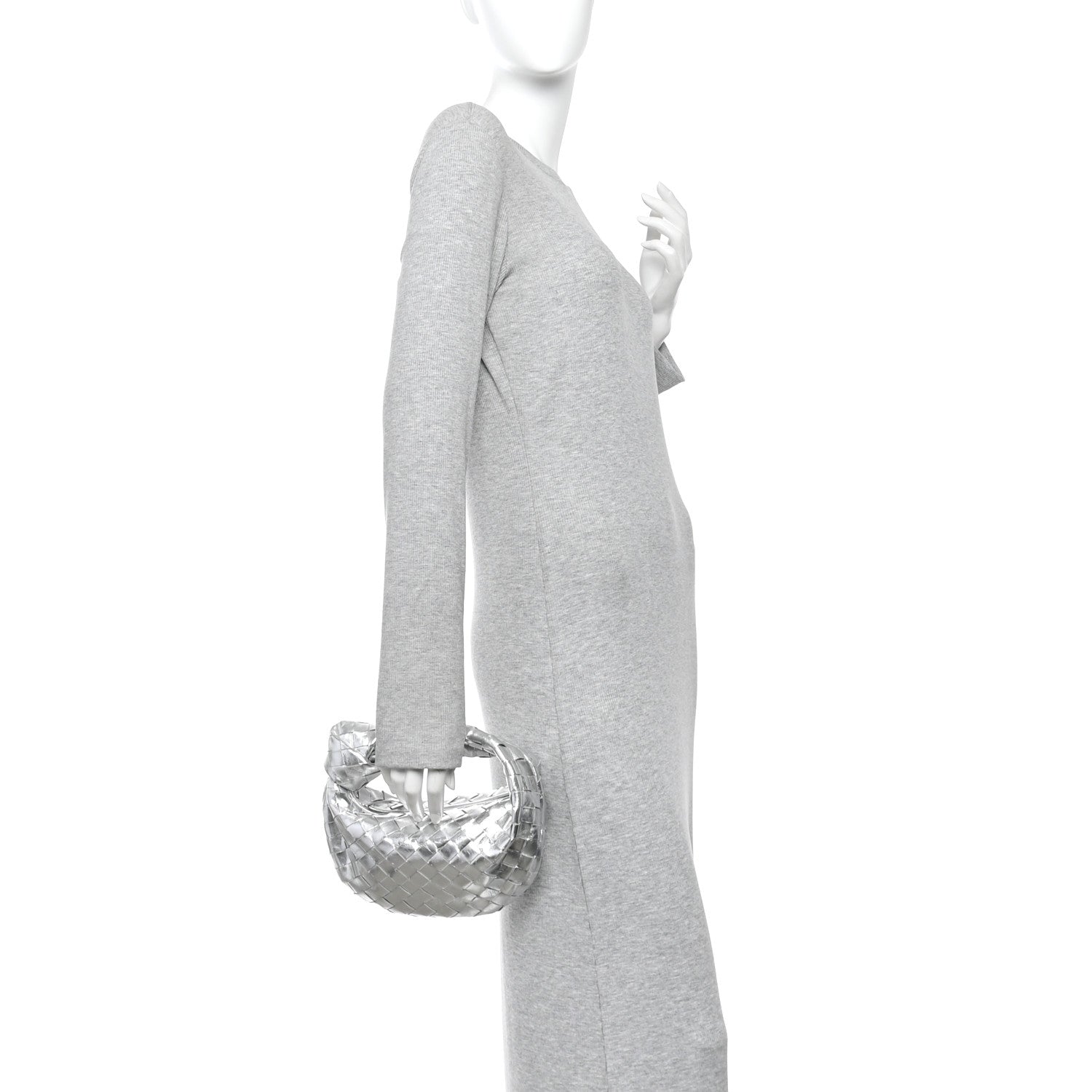 Bottega Veneta Metallic Nappa Intrecciato Mini Jodie Silver 2 of 11