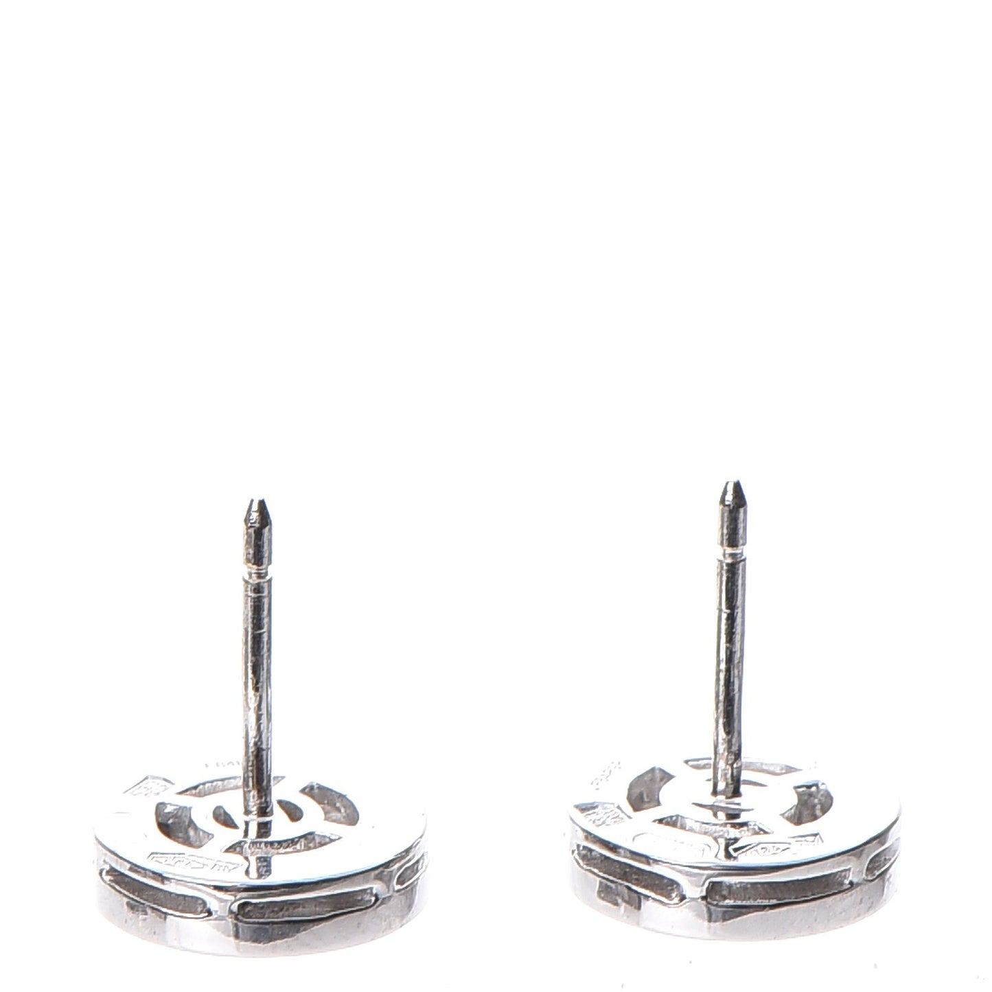 BVLGARI 18K White Gold Diamond Stud Earrings