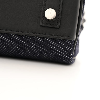 Hermes Toile Denim Swift Shoulder Birkin Light 29 Bleu Indigo 11 of 12