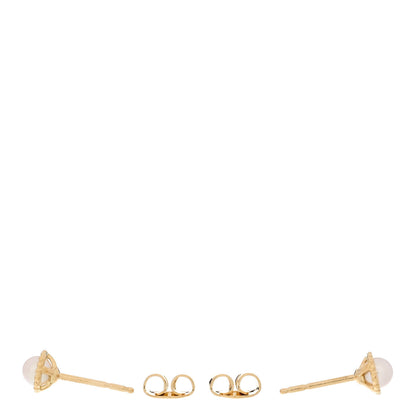 Mikimoto 18K Yellow Gold Pearl 4mm Rope Earrings 3 of 5