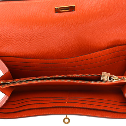 Hermes Epsom Kelly Longue Wallet Orange 5 of 10