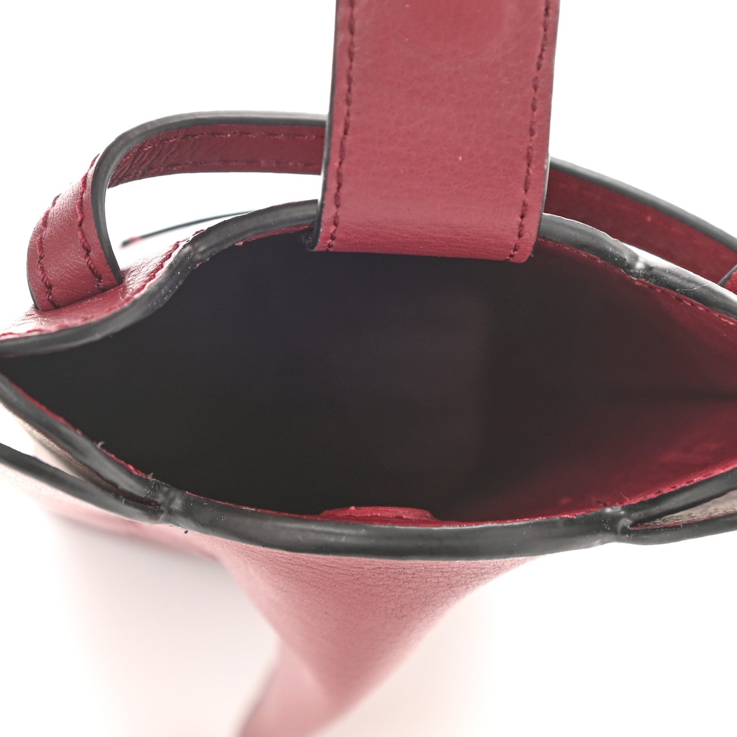 Loewe Calfskin Elephant Pouch Crossbody Bag Wine 5 of 8
