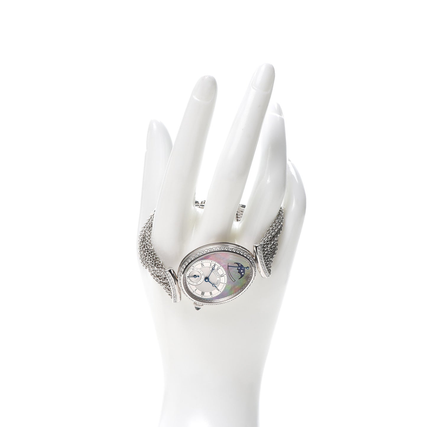 18K White Gold Diamond Mother of Pearl 29mm Reine de Naples Automatic Watch