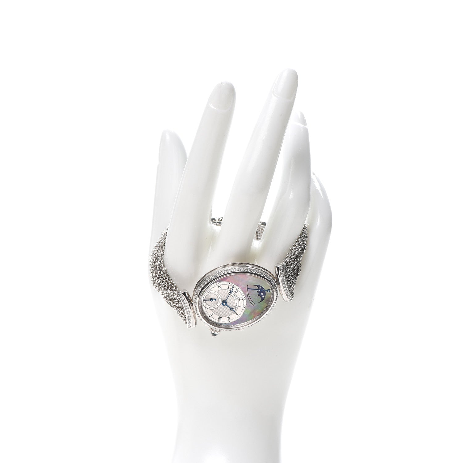 Breguet 18K White Gold Diamond Mother of Pearl 29mm Reine de Naples Automatic Watch 2 of 7