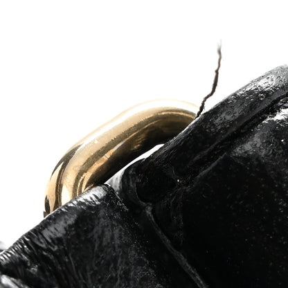 Chanel Lambskin Quilted Velcro Dad Chain CC Slide Sandals 35 Black 13 of 14