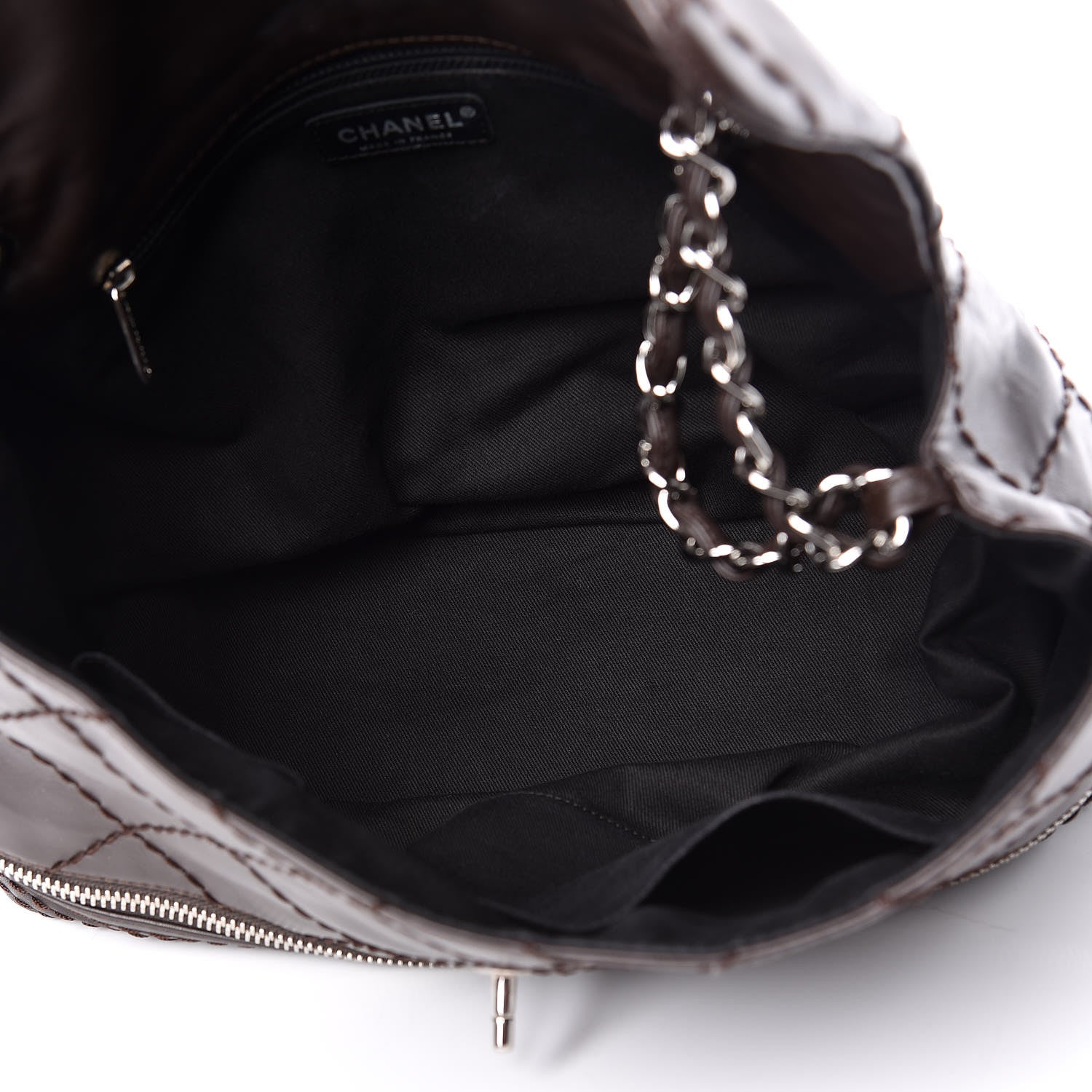 Chanel Calfskin Large Expandable Flap Bag Brown 7 of 11