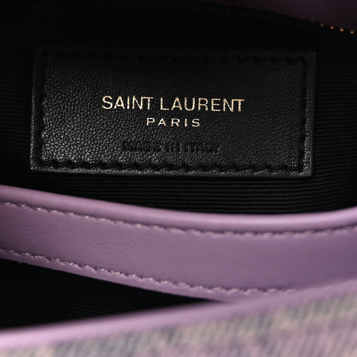 Saint Laurent Denim Y Quilted Monogram Toy Loulou Crossbody Bag Bleached Lilac 6 of 9