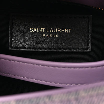 Saint Laurent Denim Y Quilted Monogram Toy Loulou Crossbody Bag Bleached Lilac 6 of 9