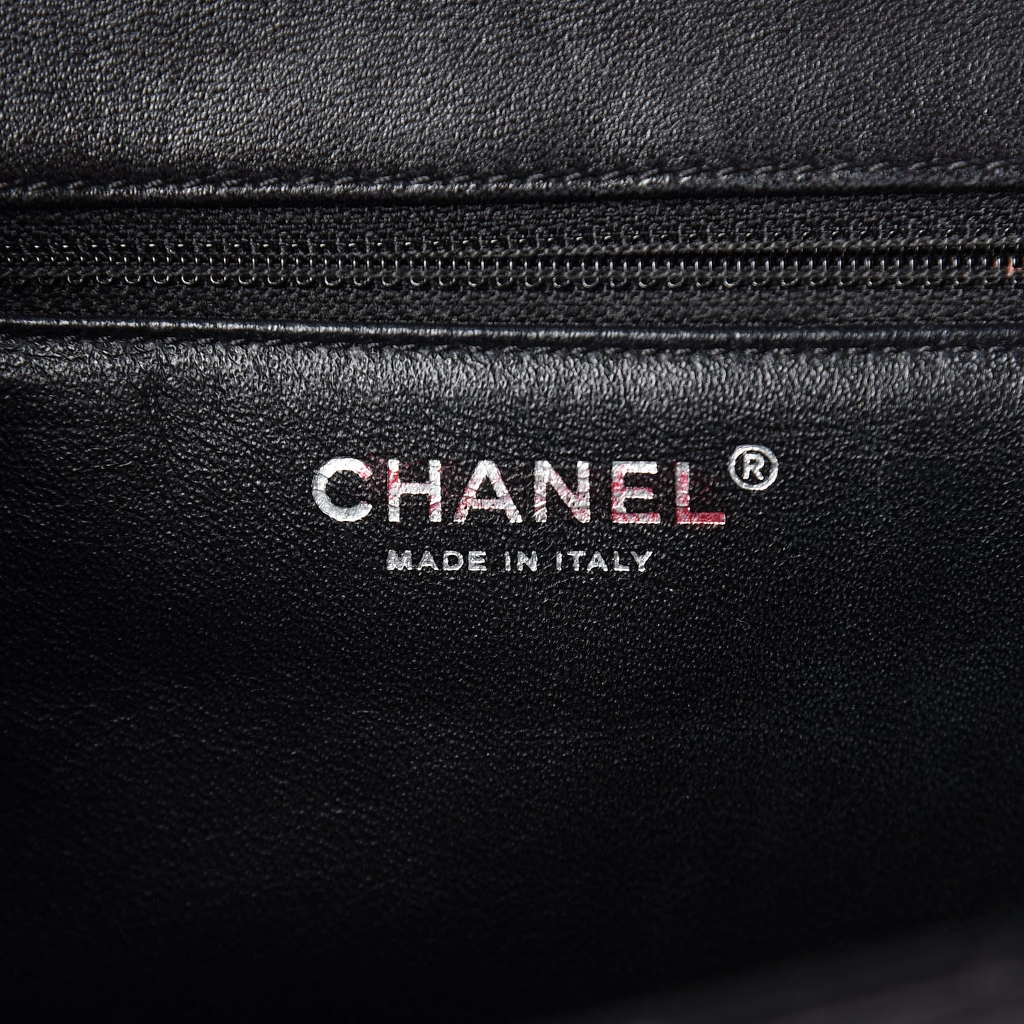 Lambskin Quilted Large Classic Twist Crescent Flap Black Burgundy