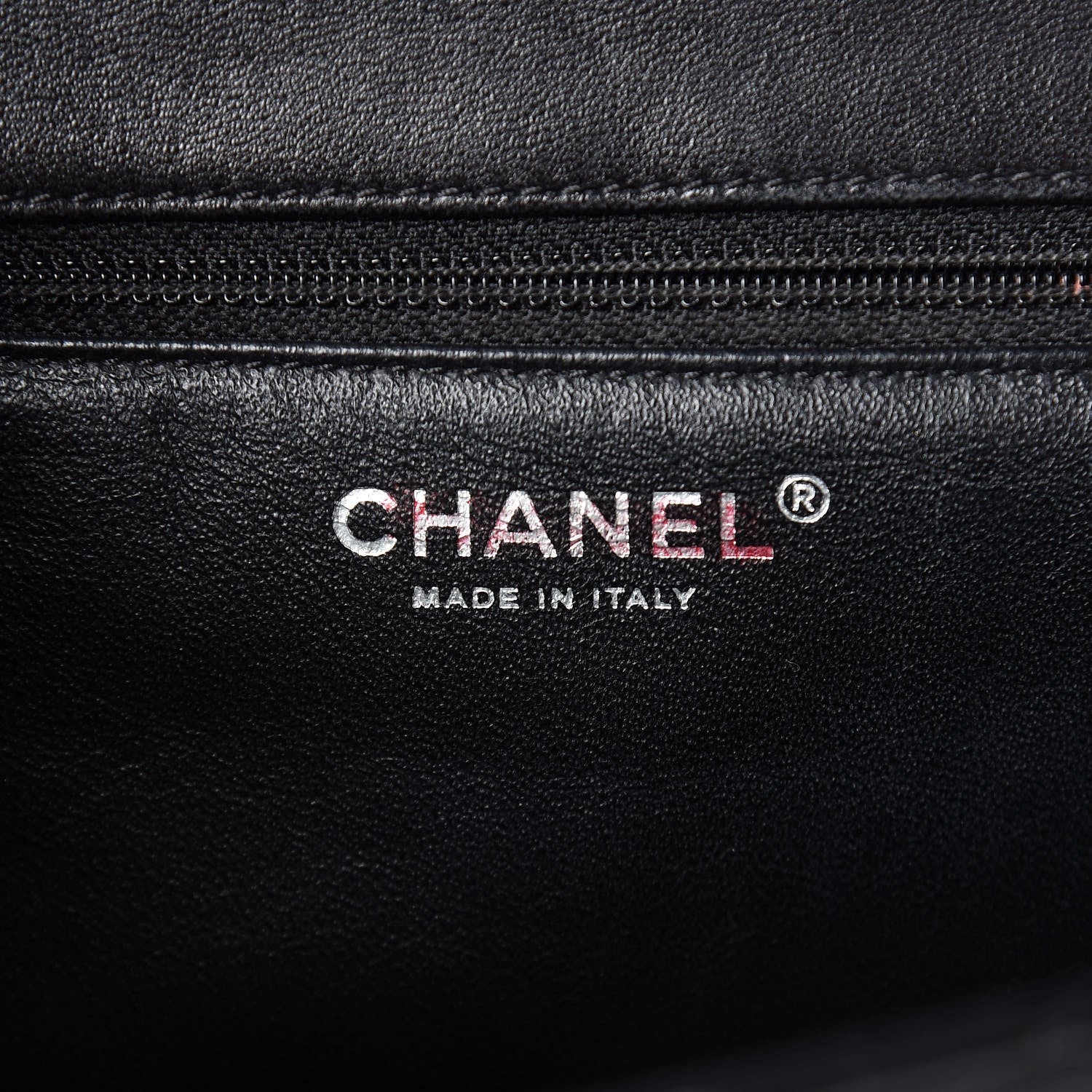 Chanel Lambskin Quilted Large Classic Twist Crescent Flap Black Burgundy 6 of 13