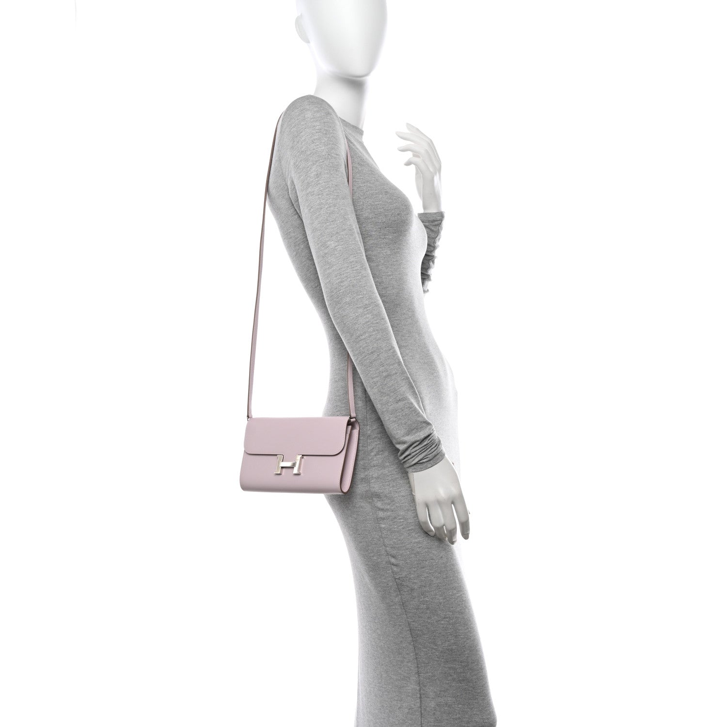 Hermes Evercolor Constance Wallet To Go Mauve Pale 2 of 11