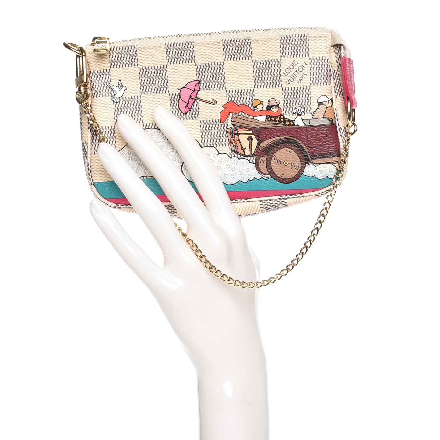 Damier Azur 2015 Christmas Animation Mini Pochette Accessories