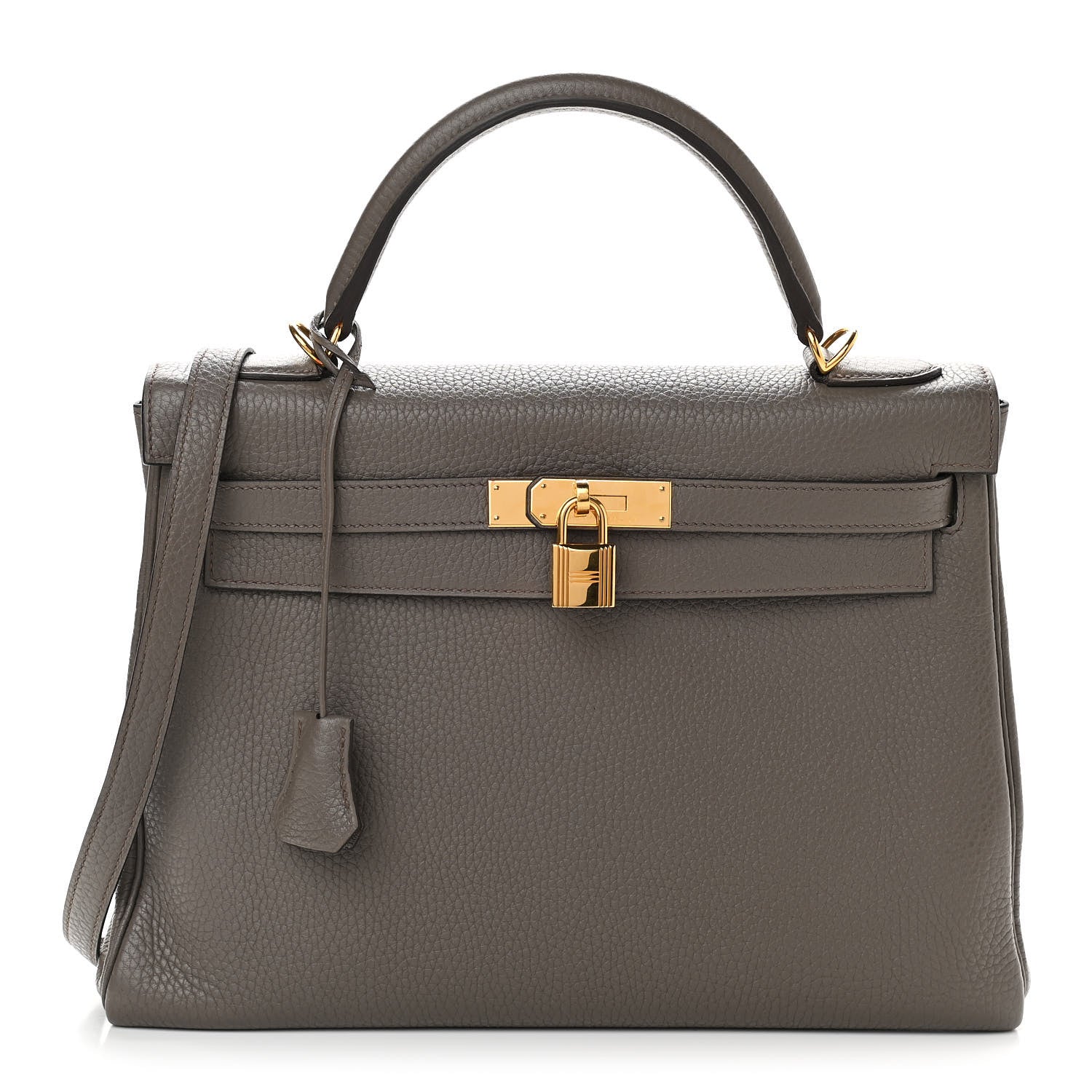 Hermes Taurillon Clemence Kelly Retourne 32 Etain 1 of 9