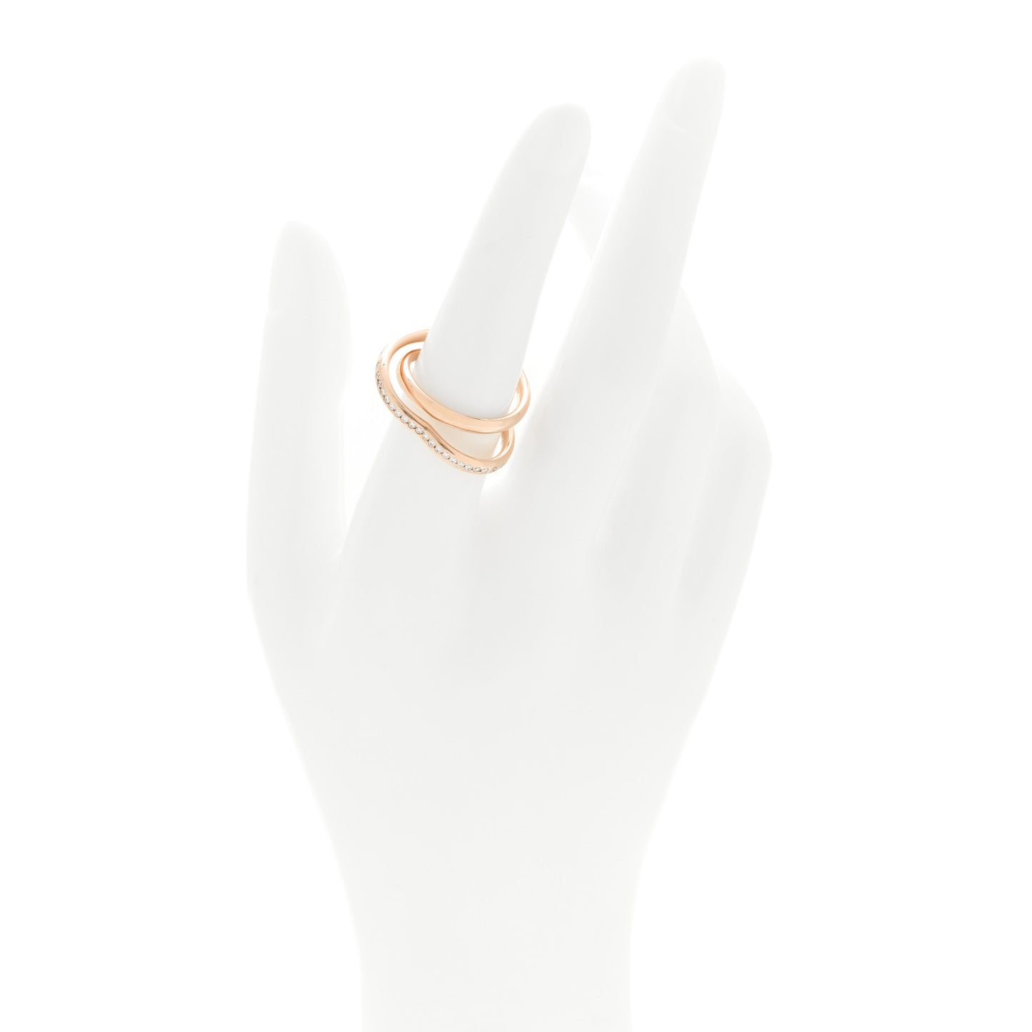 18K Rose Gold Diamond Vertige Coeur Ring 53 6.5
