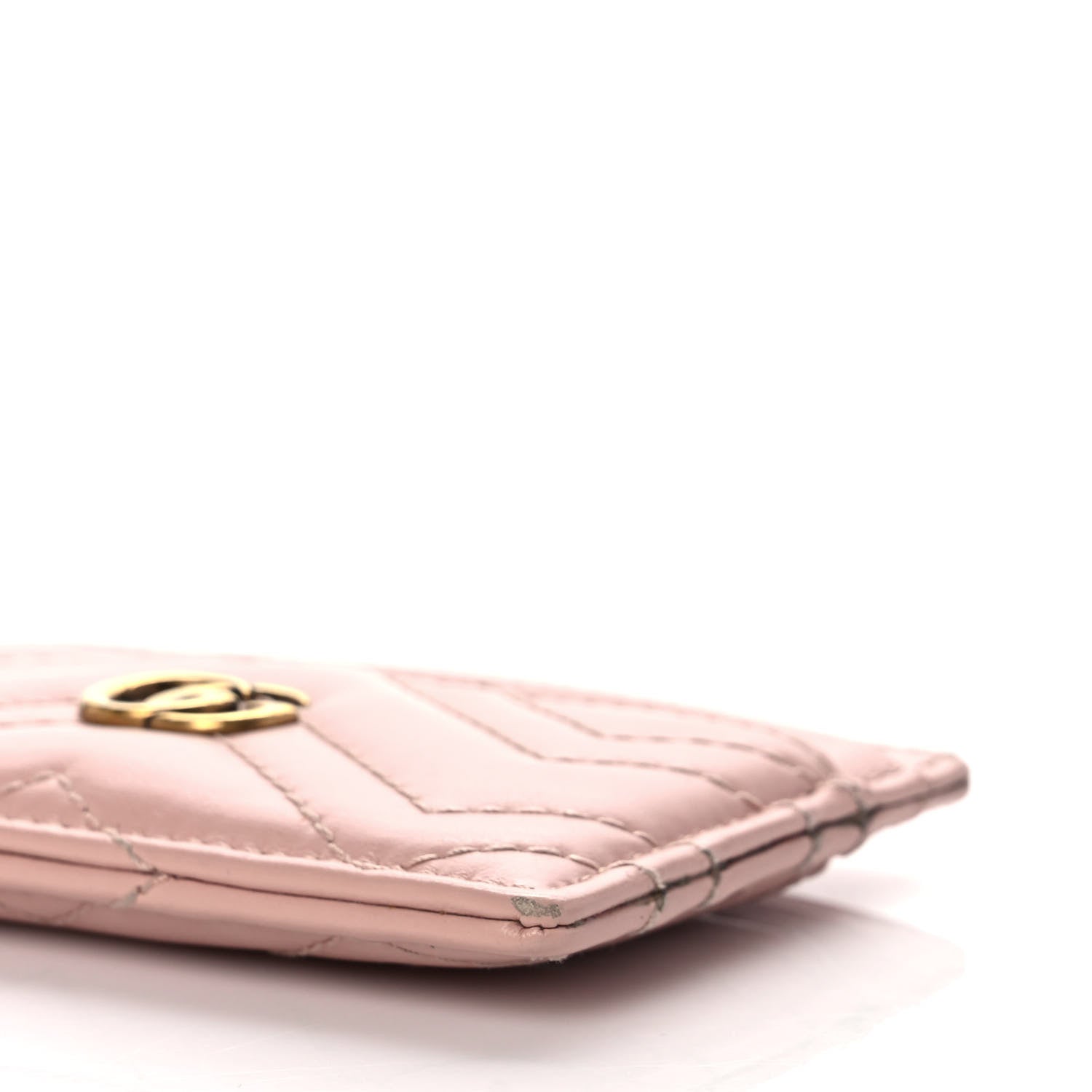 Gucci Calfskin Matelasse GG Marmont Card Holder Perfect Pink 9 of 13