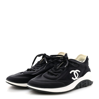Chanel Mesh Lycra Thermoplastic Mens Sneakers 44 Black 4 of 8