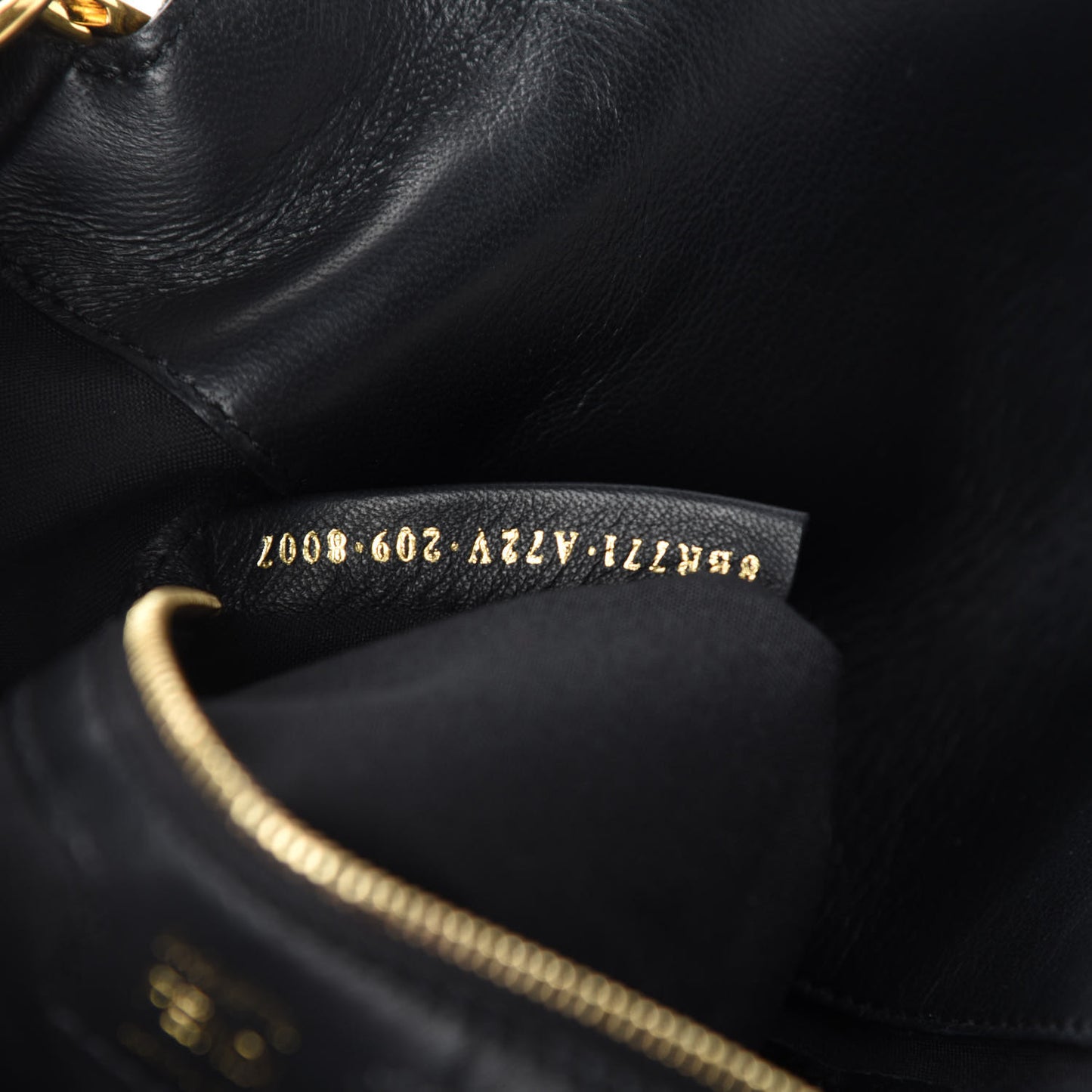 Nappa FF 1974 Embossed Large Baguette Black
