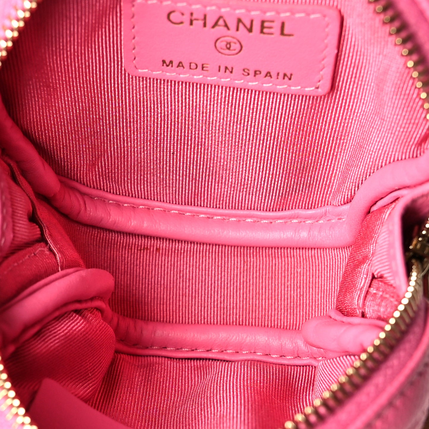 Caviar Quilted Zip Around Classic Coin Purse Pink