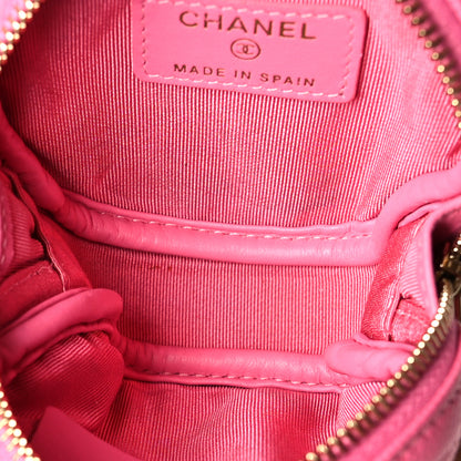 Chanel Caviar Quilted Zip Around Classic Coin Purse Pink 5 of 11