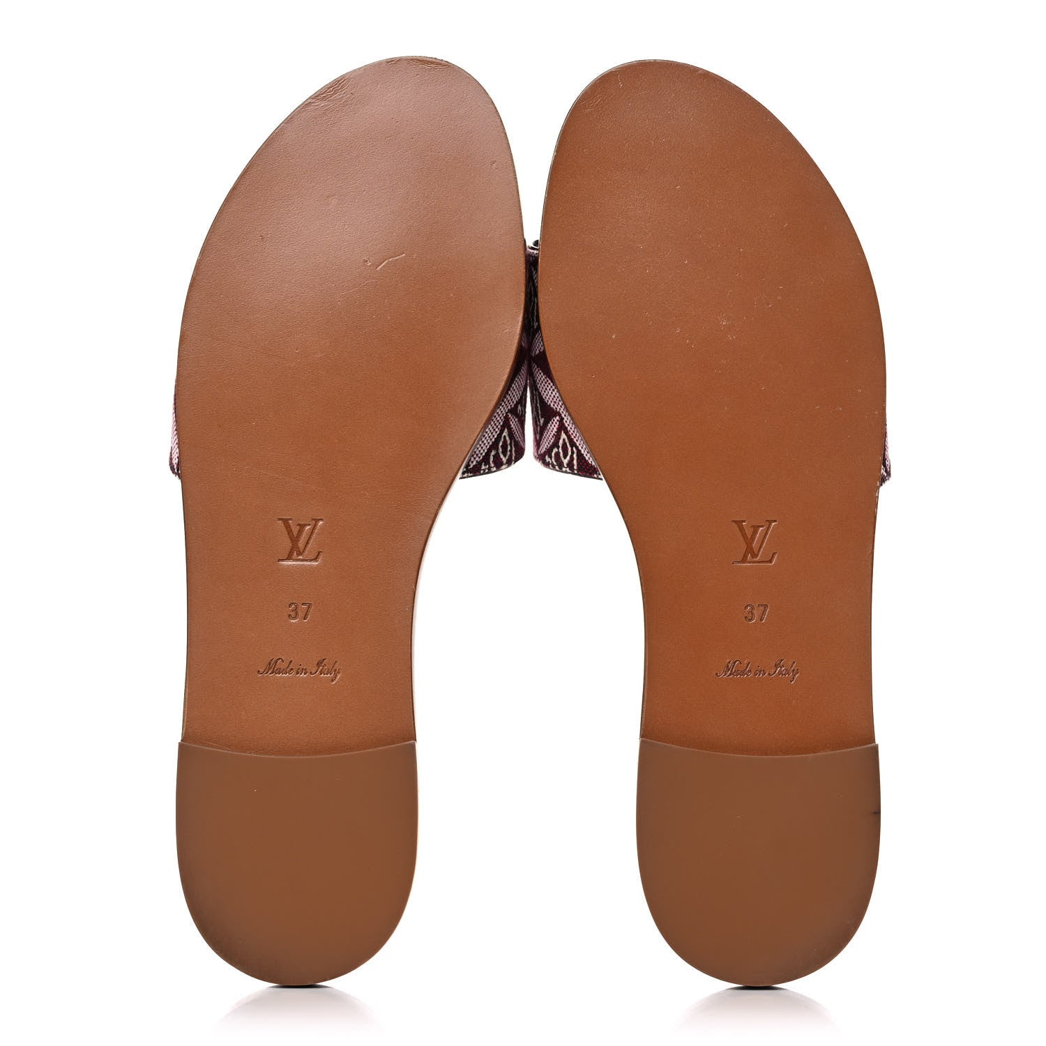 Louis Vuitton Jacquard Since 1854 Lock It Flat Mule 37 Bordeaux 5 of 10
