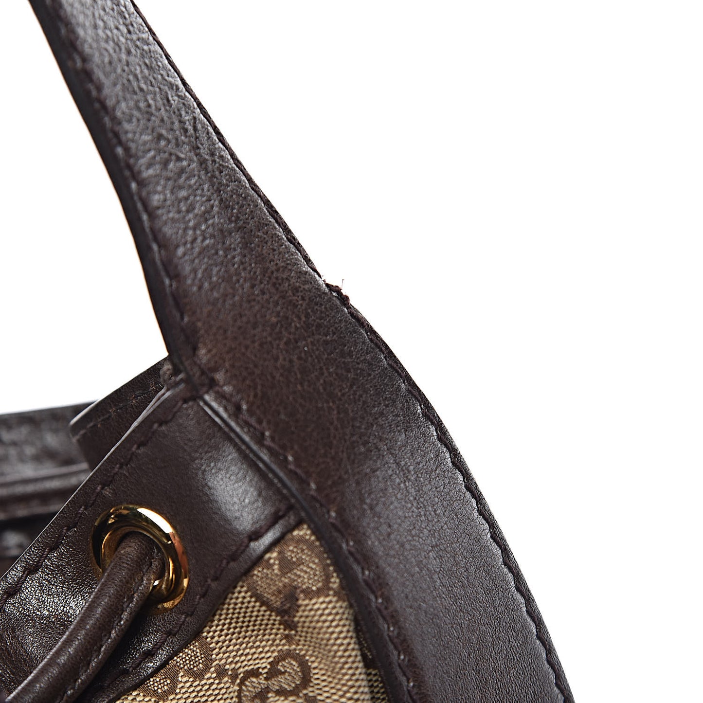 Monogram Medium Interlocking Icon Shoulder Bag Dark Brown