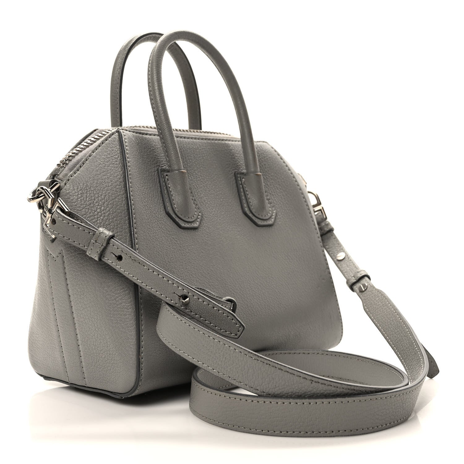 Givenchy Sugar Goatskin Mini Antigona Pearl Grey 3 of 9