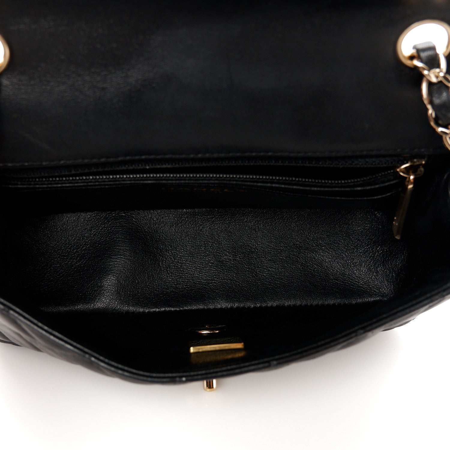 Chanel Lambskin Quilted Mini Rectangular Flap Black 5 of 11