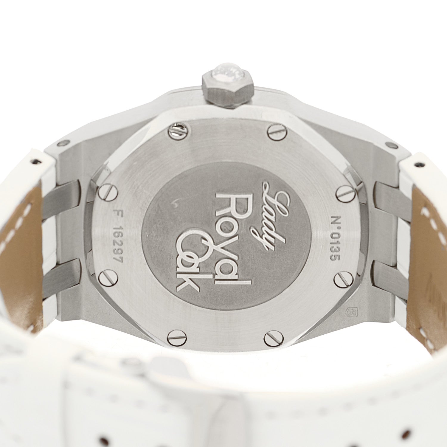 Audemars Piguet Stainless Steel Alligator Diamond 33mm Royal Oak Quartz Watch White 67601ST.ZZ.D012CR.01 4 of 5