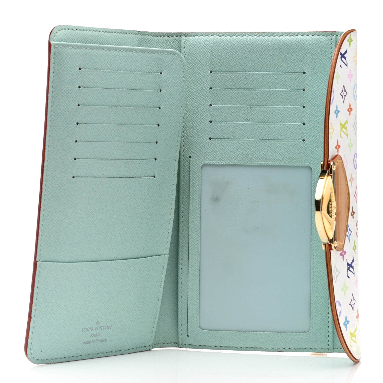 Louis Vuitton Monogram Multicolor Eugenie Wallet White Anie 5 of 6