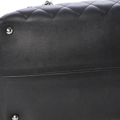Chanel Calfskin Quilted Feather Weight Bowling Bag Black 7 of 9
