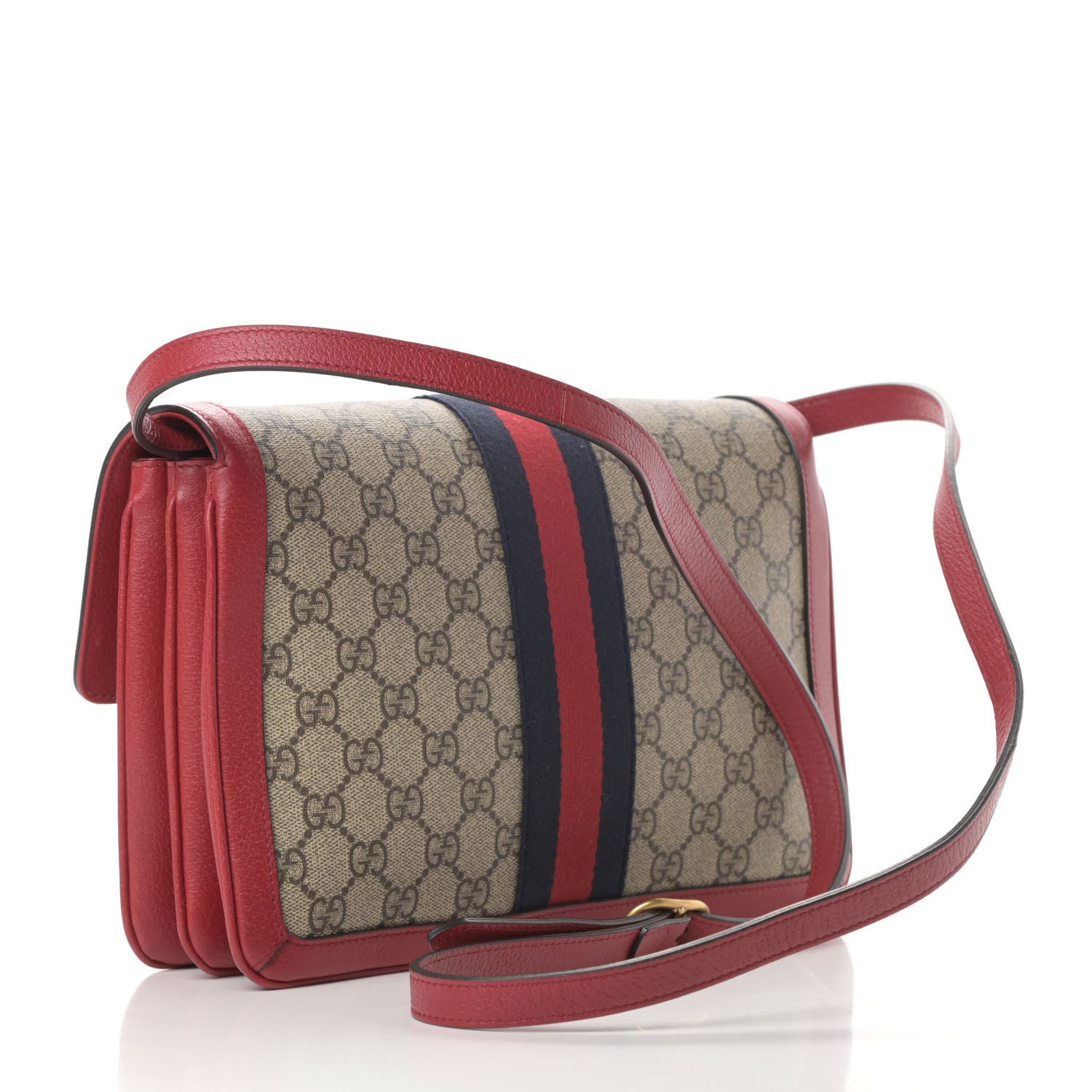 Gucci GG Supreme Monogram Medium Queen Margaret Shoulder Bag Red 3 of 12