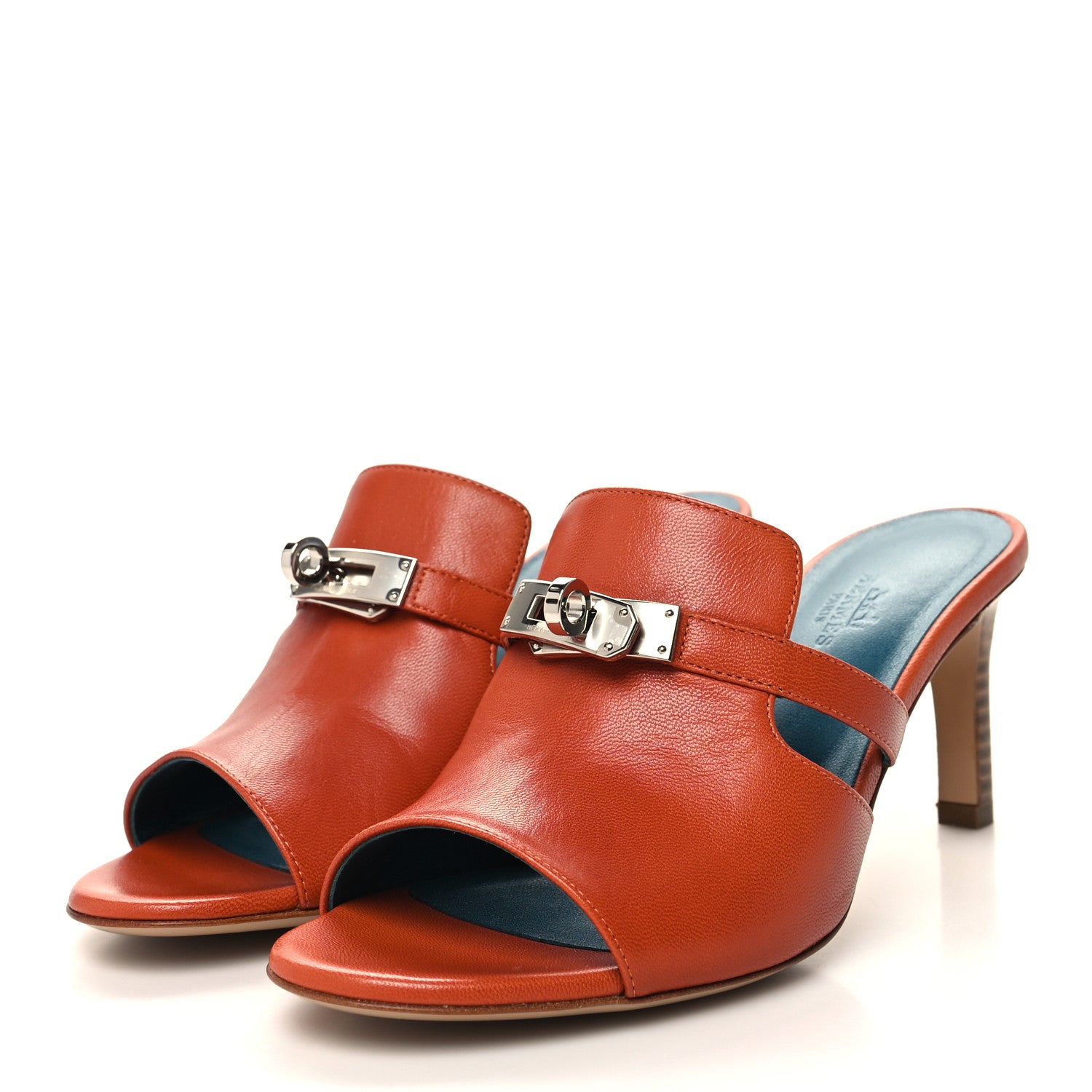 Hermes Goatskin Cute Sandals 37 Rouge Clay 3 of 8