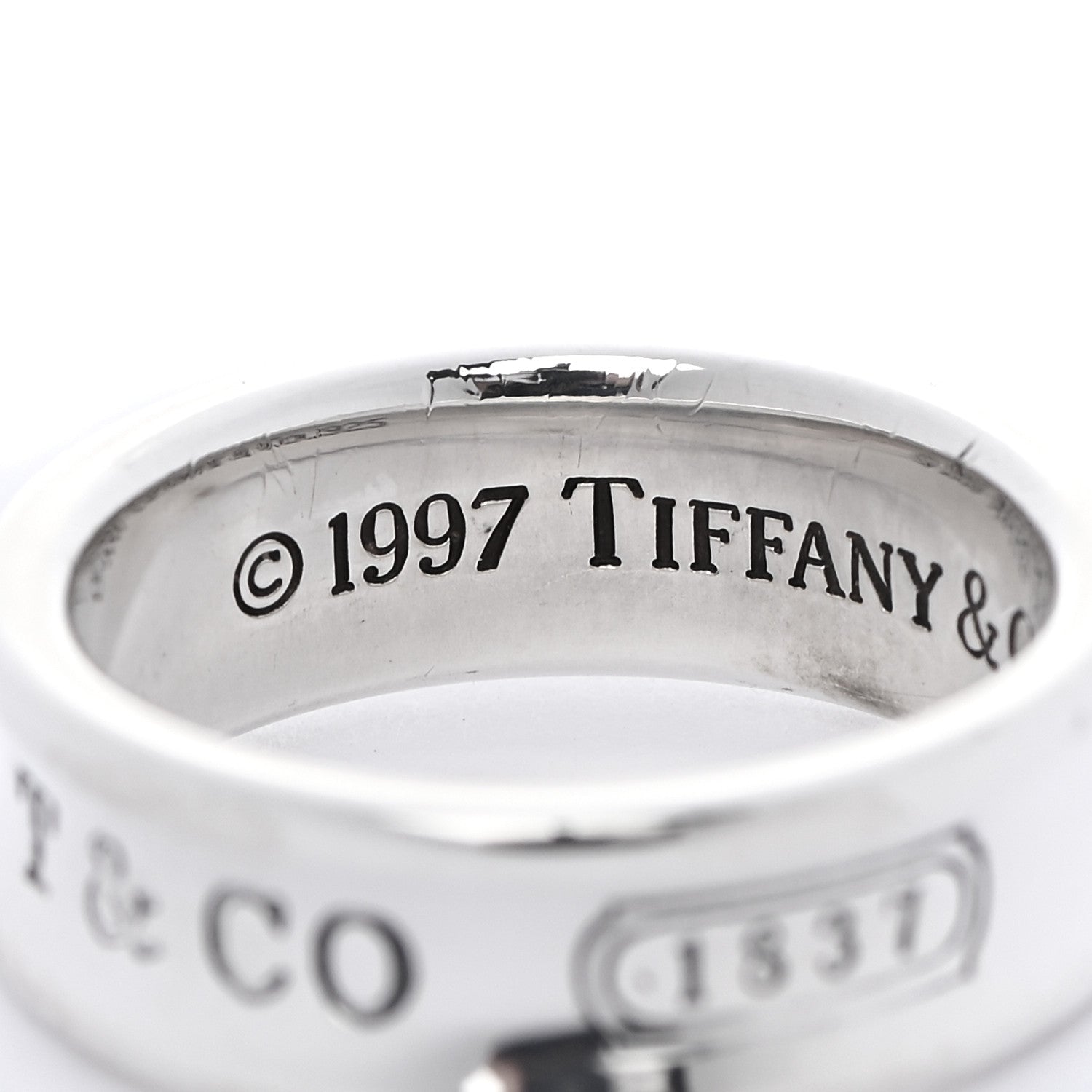Tiffany Sterling Silver 1837 Band Ring 55 7.25 5 of 5
