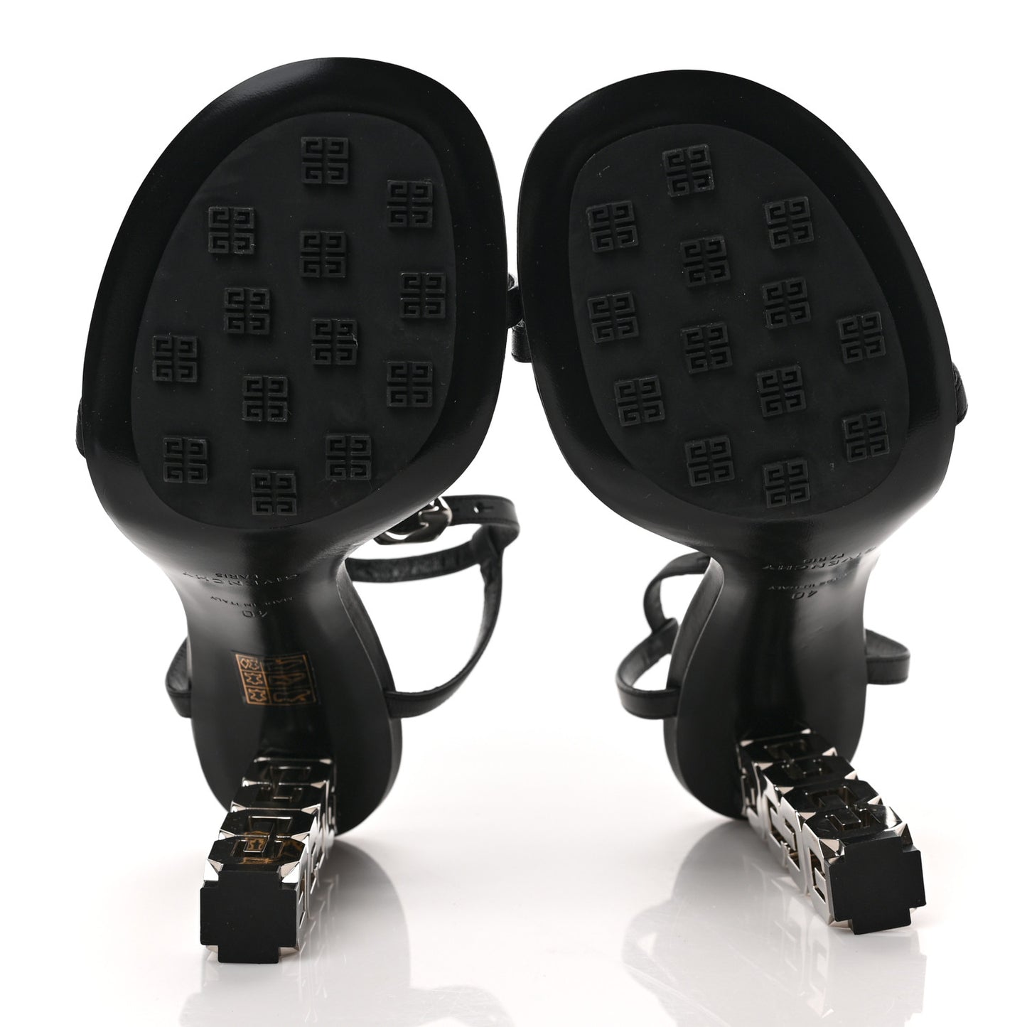 Smooth Nappa G Cube 105mm Sandals 40 Black