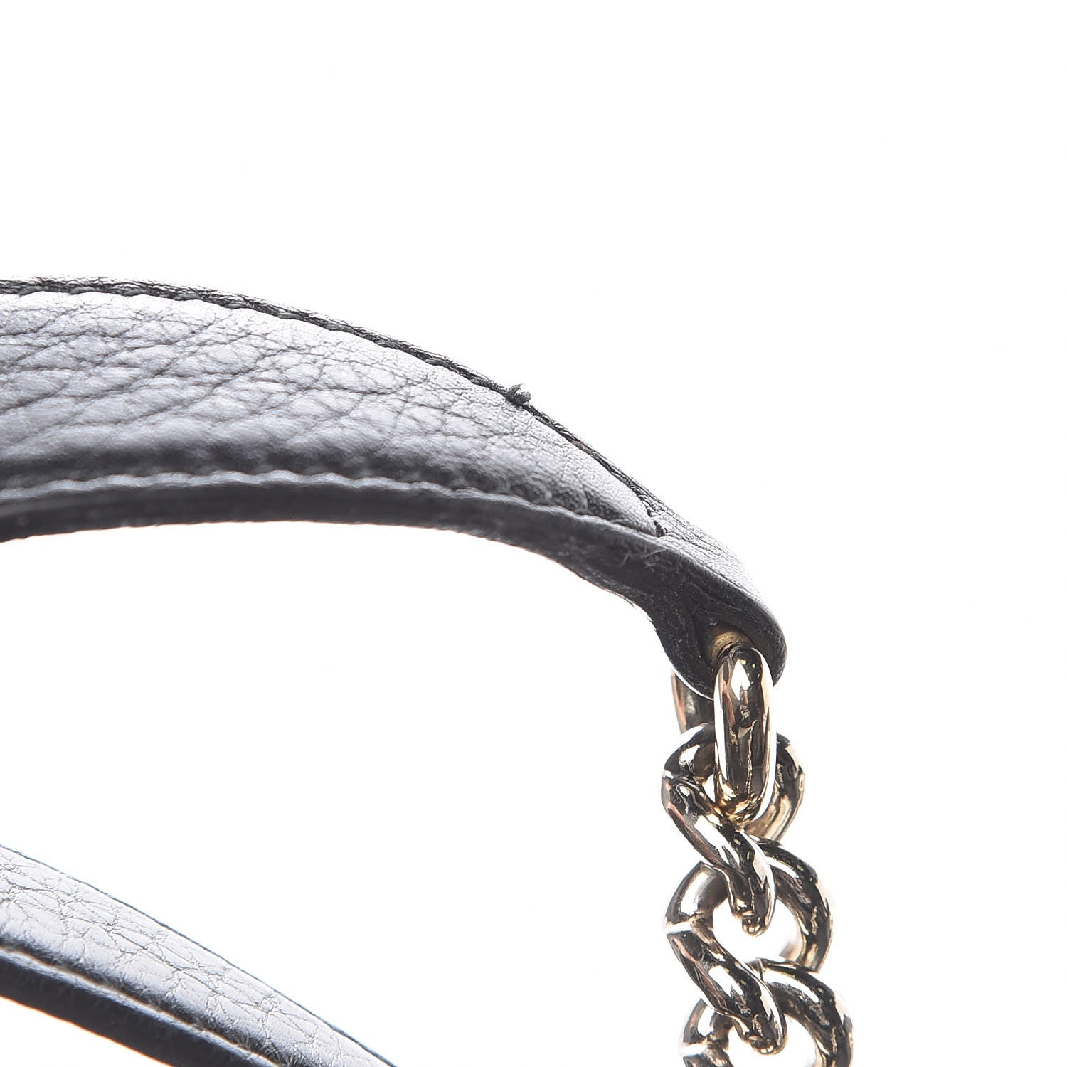 Gucci Pebbled Calfskin Medium Soho Chain Shoulder Bag Black 12 of 15
