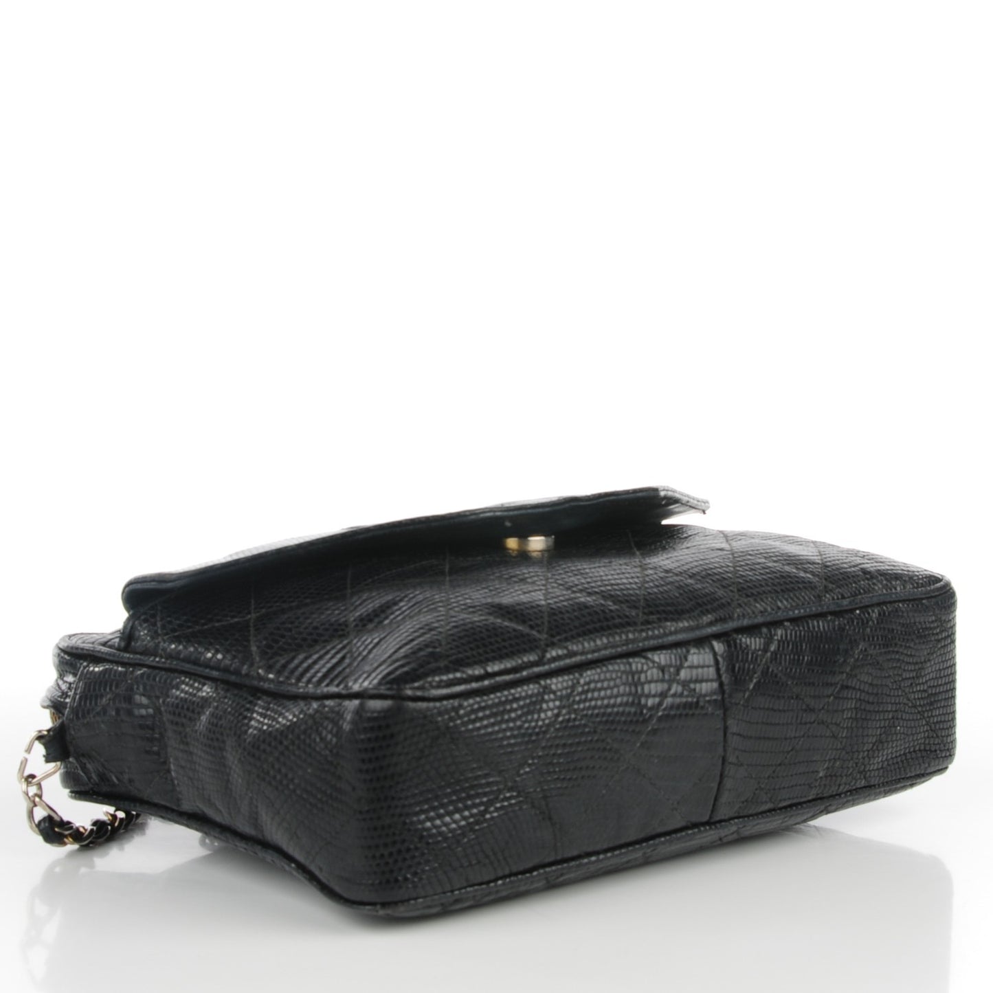 Quilted Lizard Tassel Camera Case Black