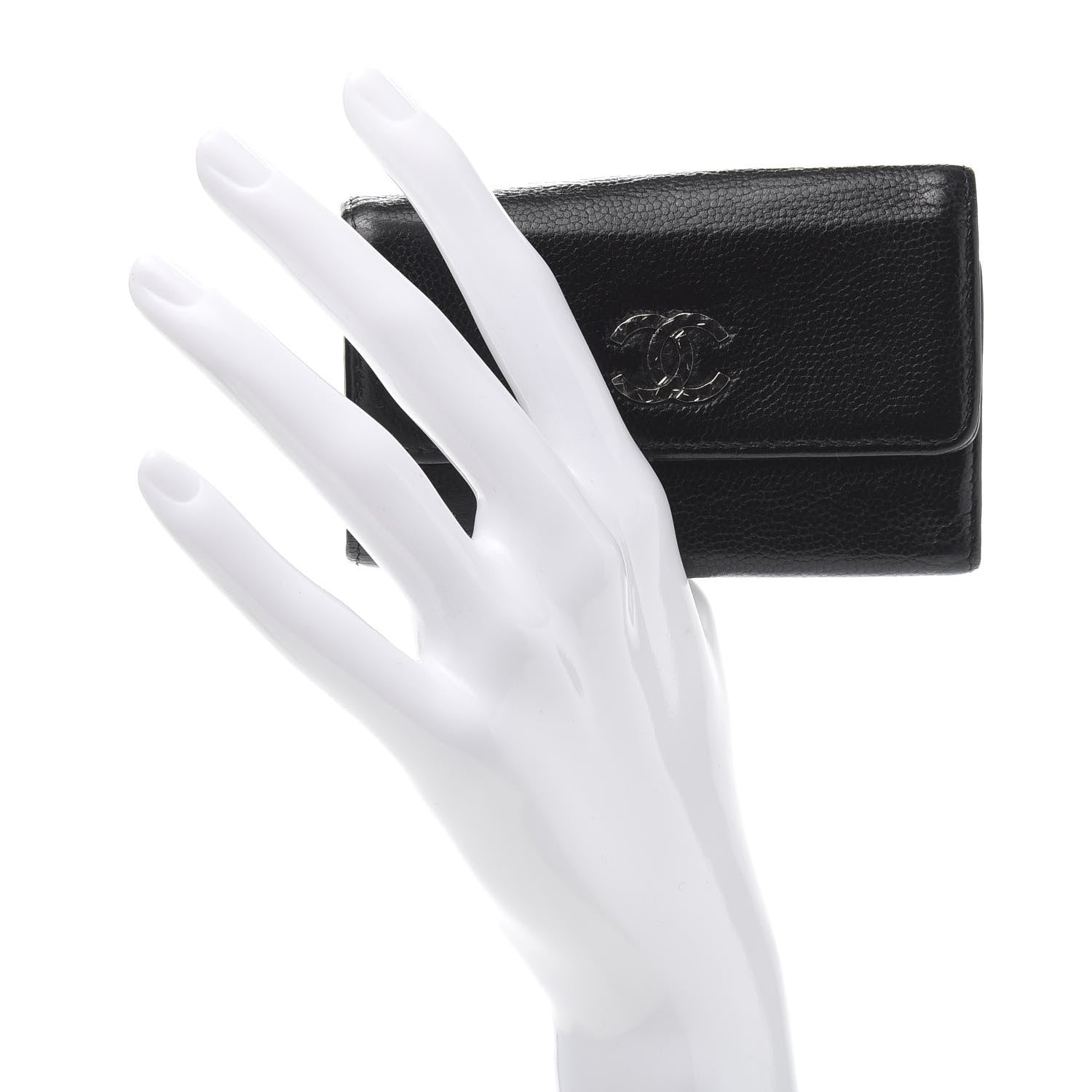Chanel Caviar Brilliant 6 Key Holder Black 2 of 12