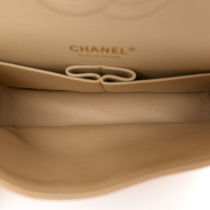 Chanel Lambskin Quilted Medium Double Flap Beige 5 of 10