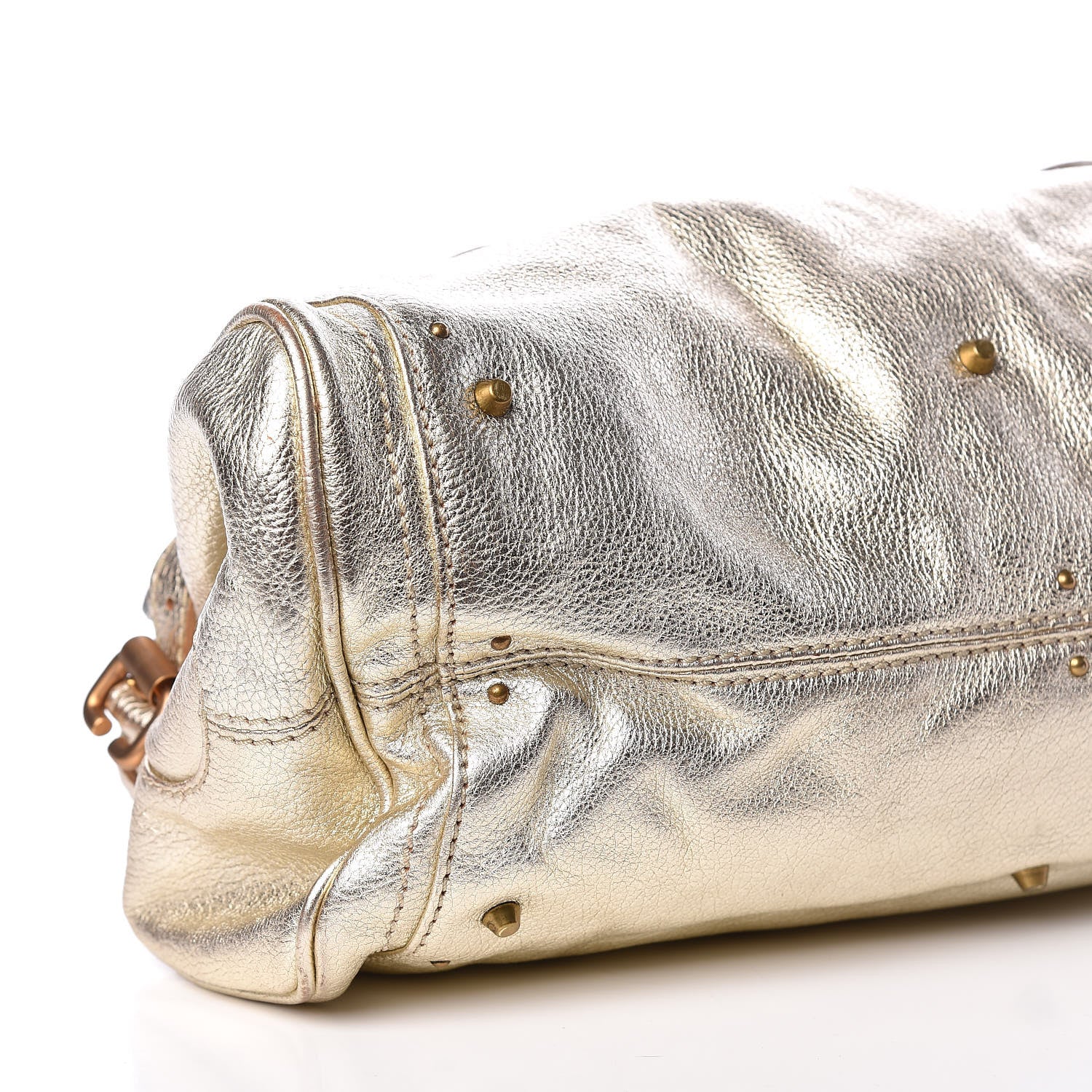 Chloe Metallic Calfskin Paddington Satchel Gold 6 of 13