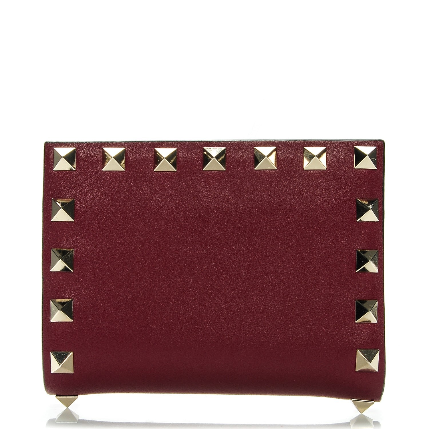 Valentino Garavani Calfskin Rockstud French Wallet Scarlet 1 of 7