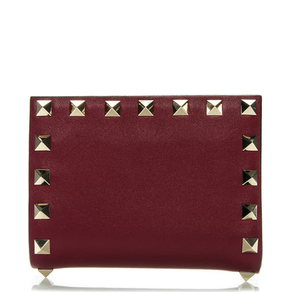 Valentino Garavani Calfskin Rockstud French Wallet Scarlet 1 of 7