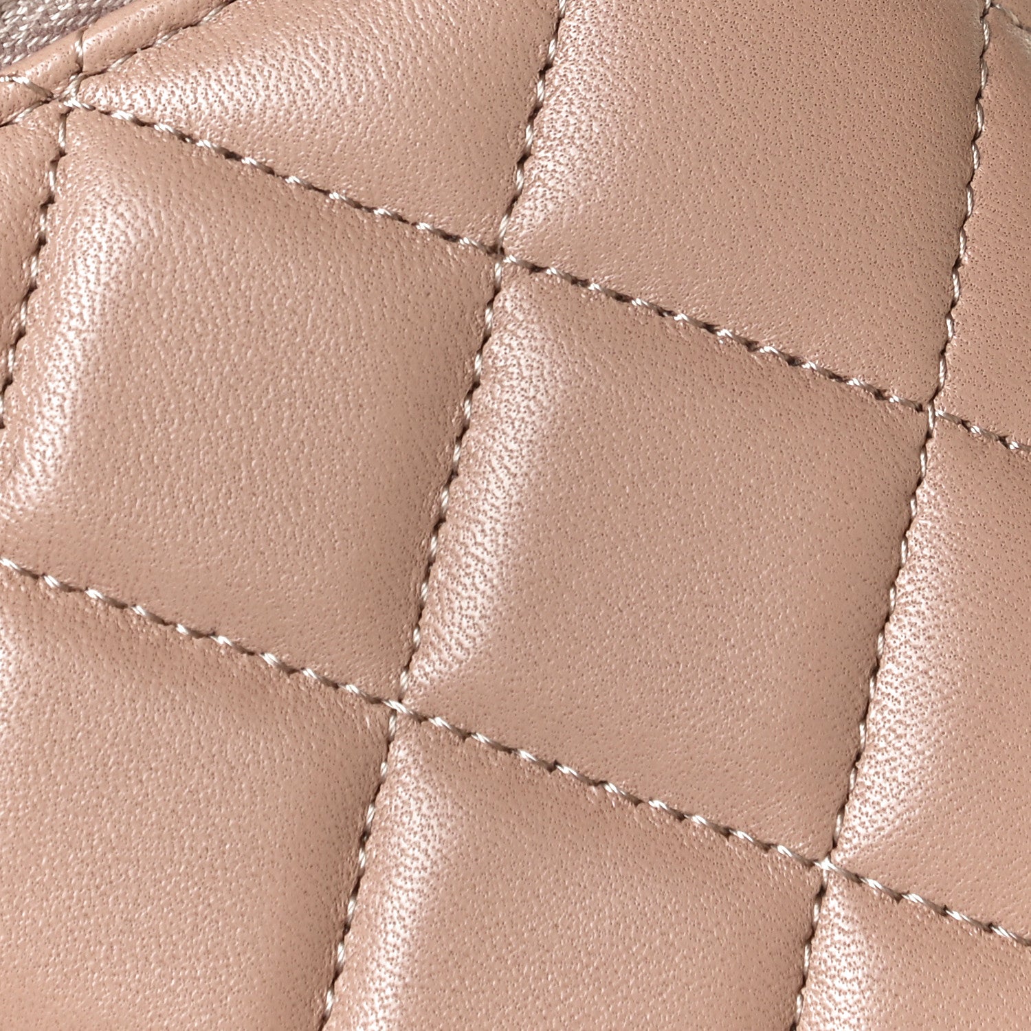 Chanel Lambskin Quilted Small Top Handle Vanity Case With Chain Beige 12 of 13