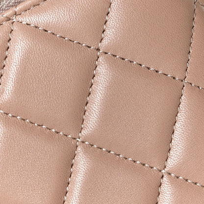Chanel Lambskin Quilted Small Top Handle Vanity Case With Chain Beige 12 of 13