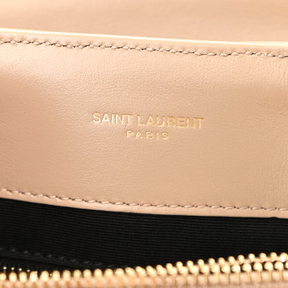 Saint Laurent Calfskin Y Quilted Monogram Medium Loulou Chain Satchel Dark Beige 6 of 10