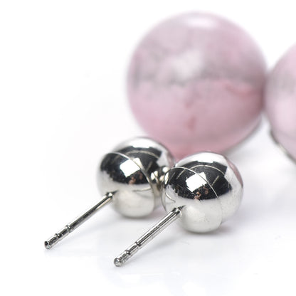 Christian Dior Palladium Mise En Dior Tribal Earrings Pink 3 of 5