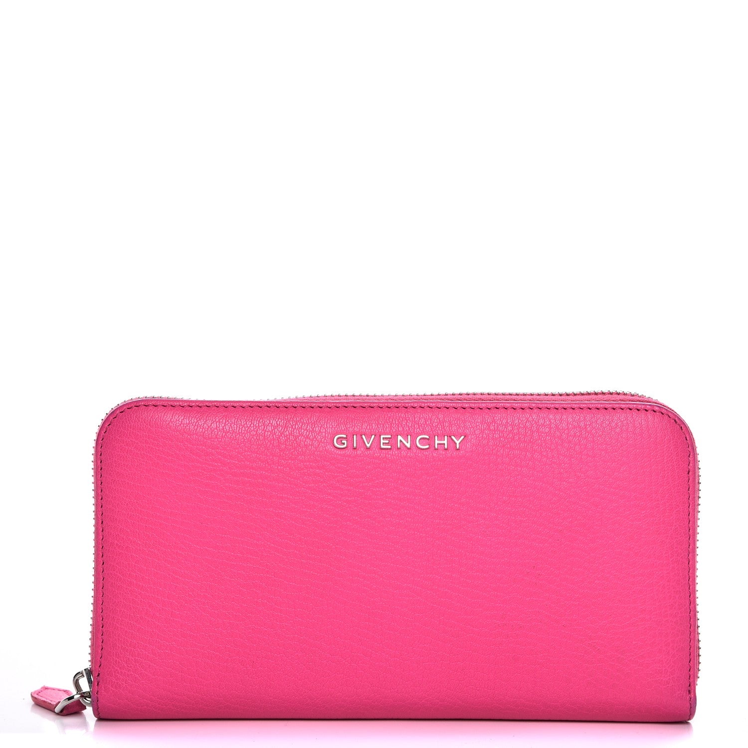 Givenchy Sugar Goatskin Pandora Zip Around Wallet Shocking Pink 1 of 12