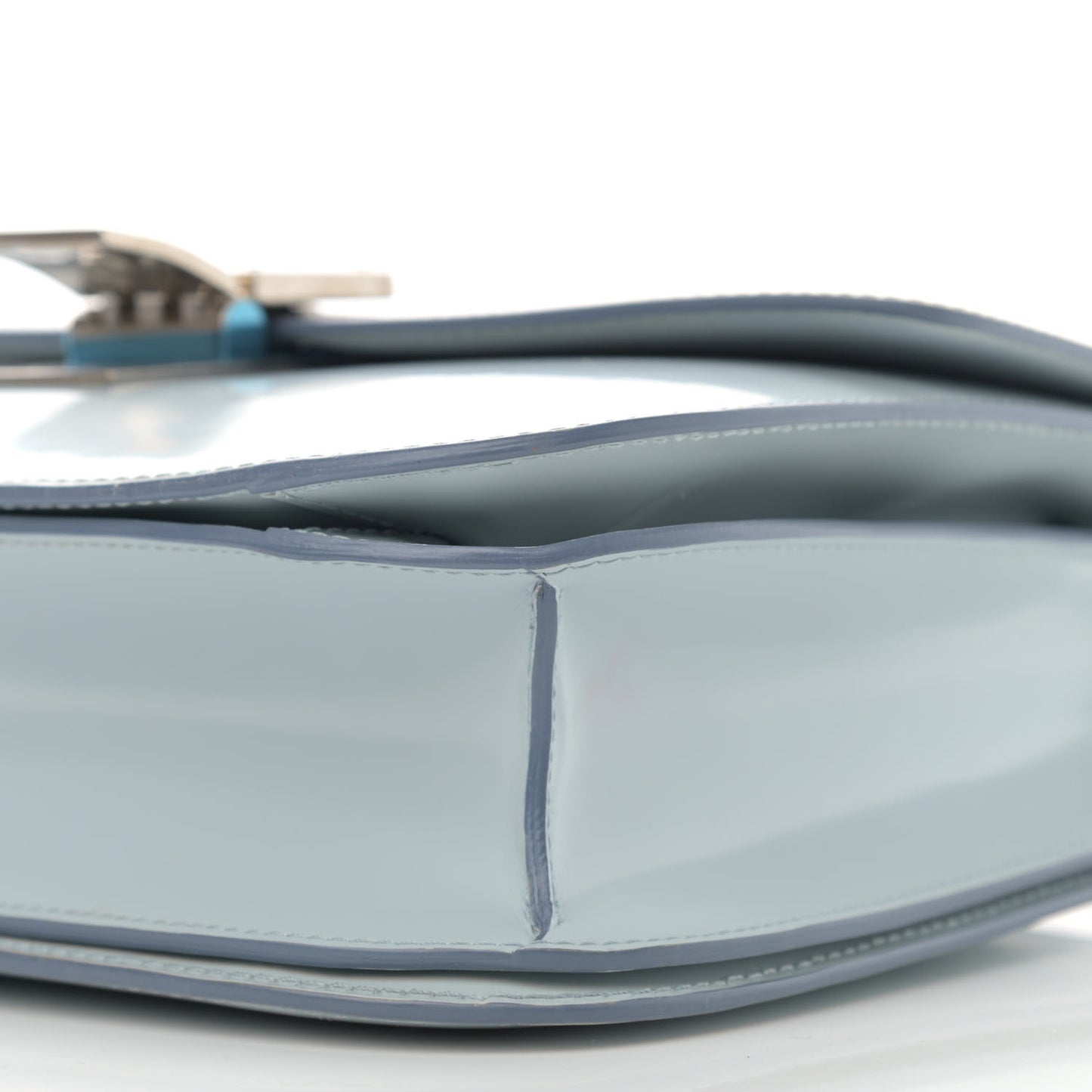 Spazzolato Calfskin Medium Classic Box Flap Bag Glacier