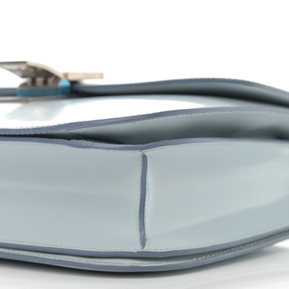 Celine Spazzolato Calfskin Medium Classic Box Flap Bag Glacier 10 of 12