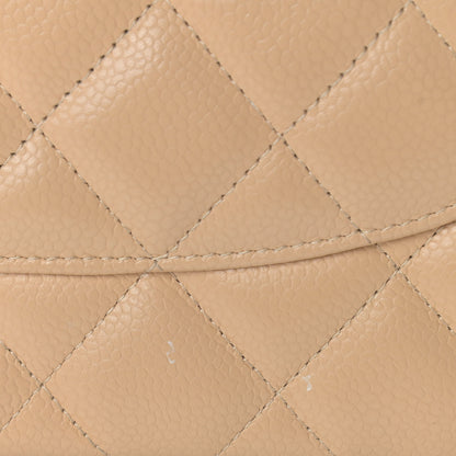 Chanel Caviar Quilted Jumbo Double Flap Beige Clair 14 of 20