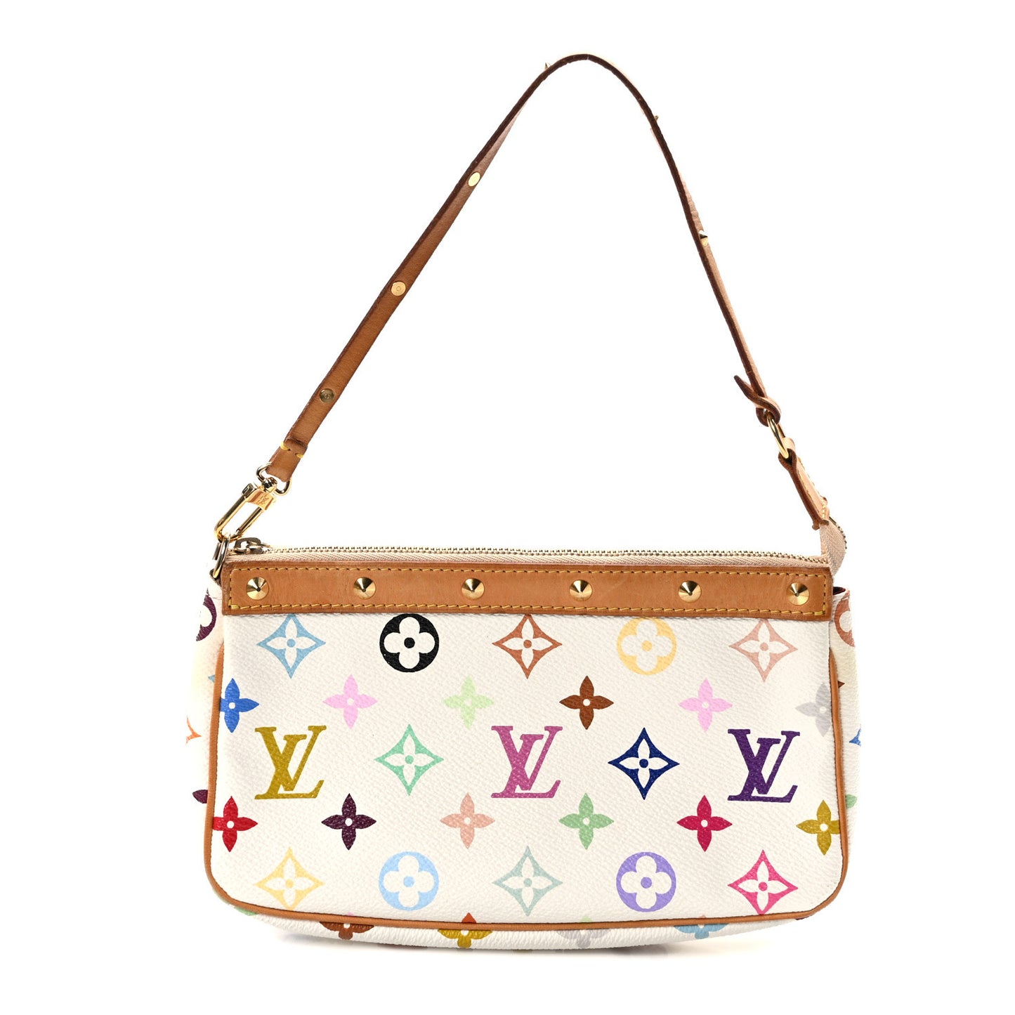 Monogram Multicolor Pochette Accessories White